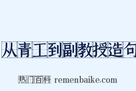 从青工到副教授造句是什么意思的图片